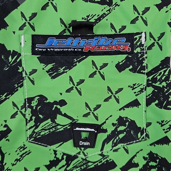 Jet Tribe Cross Hatch Jet Ski Water Sports Swim Shorts in Green | Juniors 9 - Picture 6 of 14